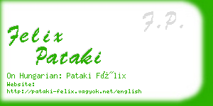 felix pataki business card